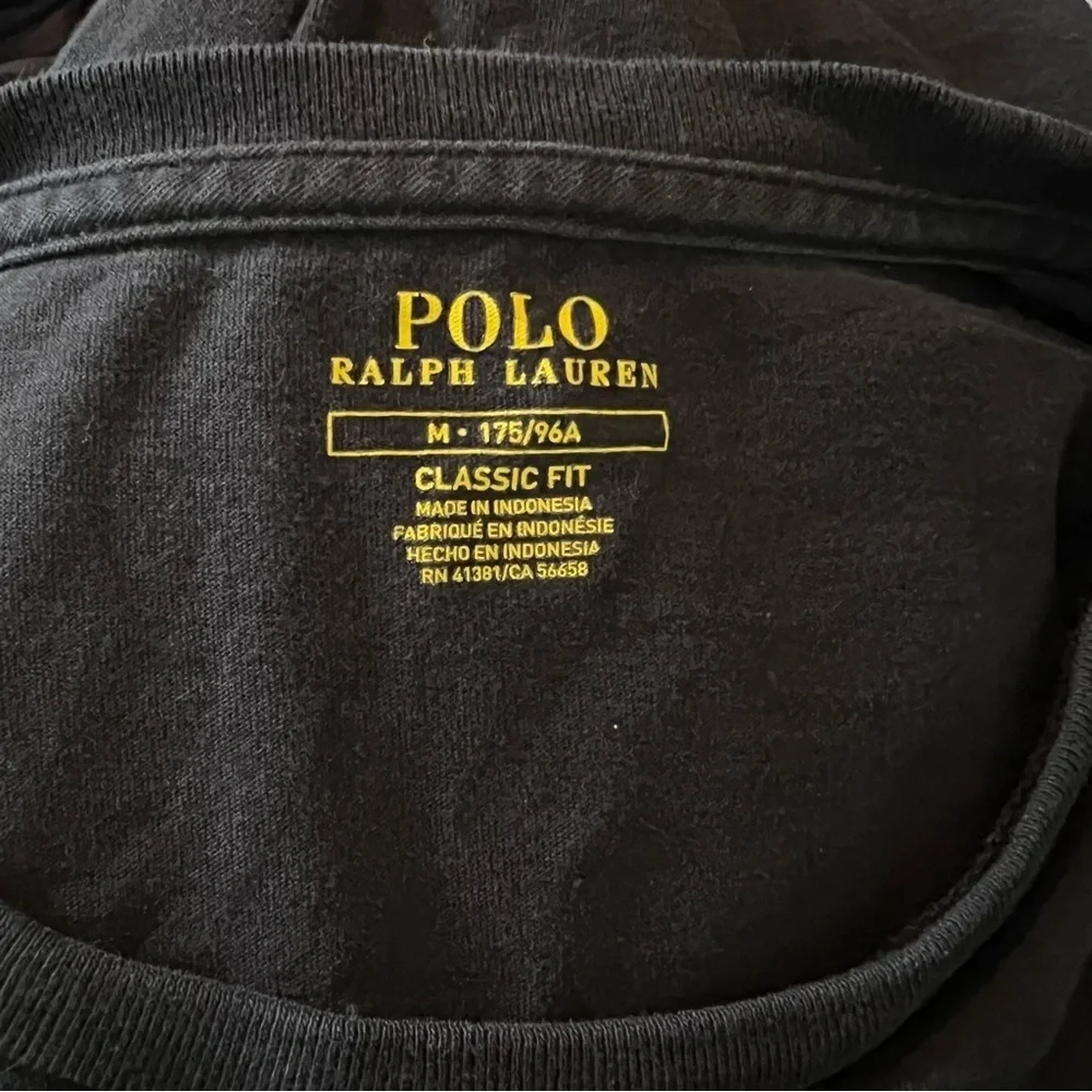 Polo Ralph Lauren Men's Jersey Knit Black T Shirt Pony Logo Size M